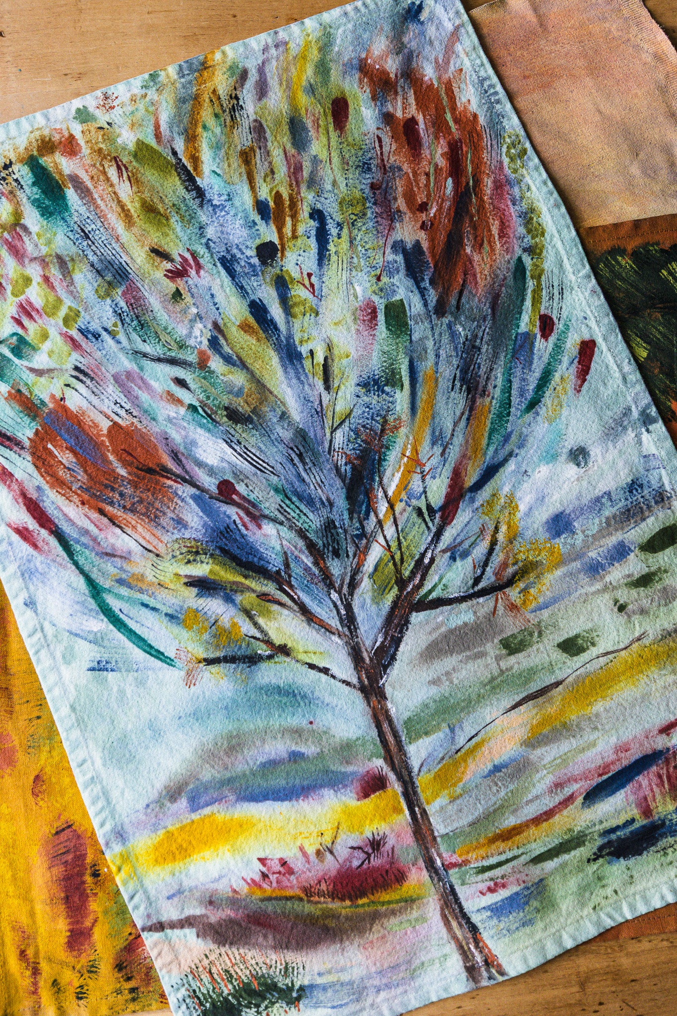 Hand-painted canvas cloth