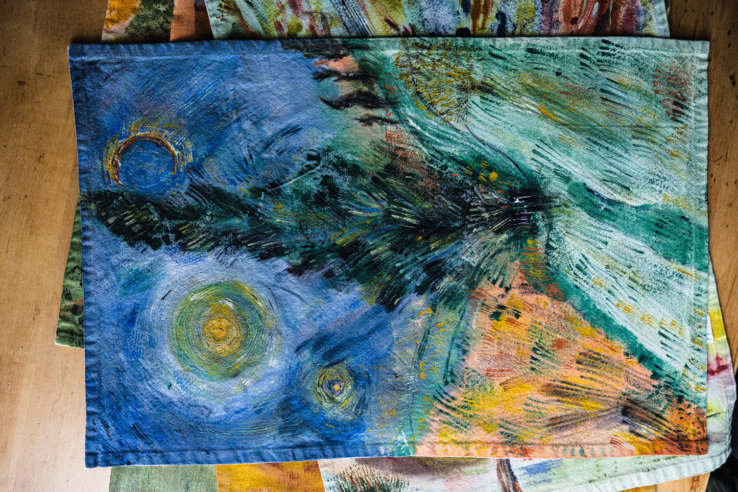 Hand-painted canvas cloth