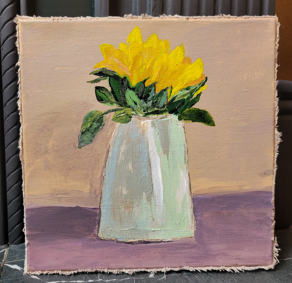 Original velvet wrapped hand painted canvas.