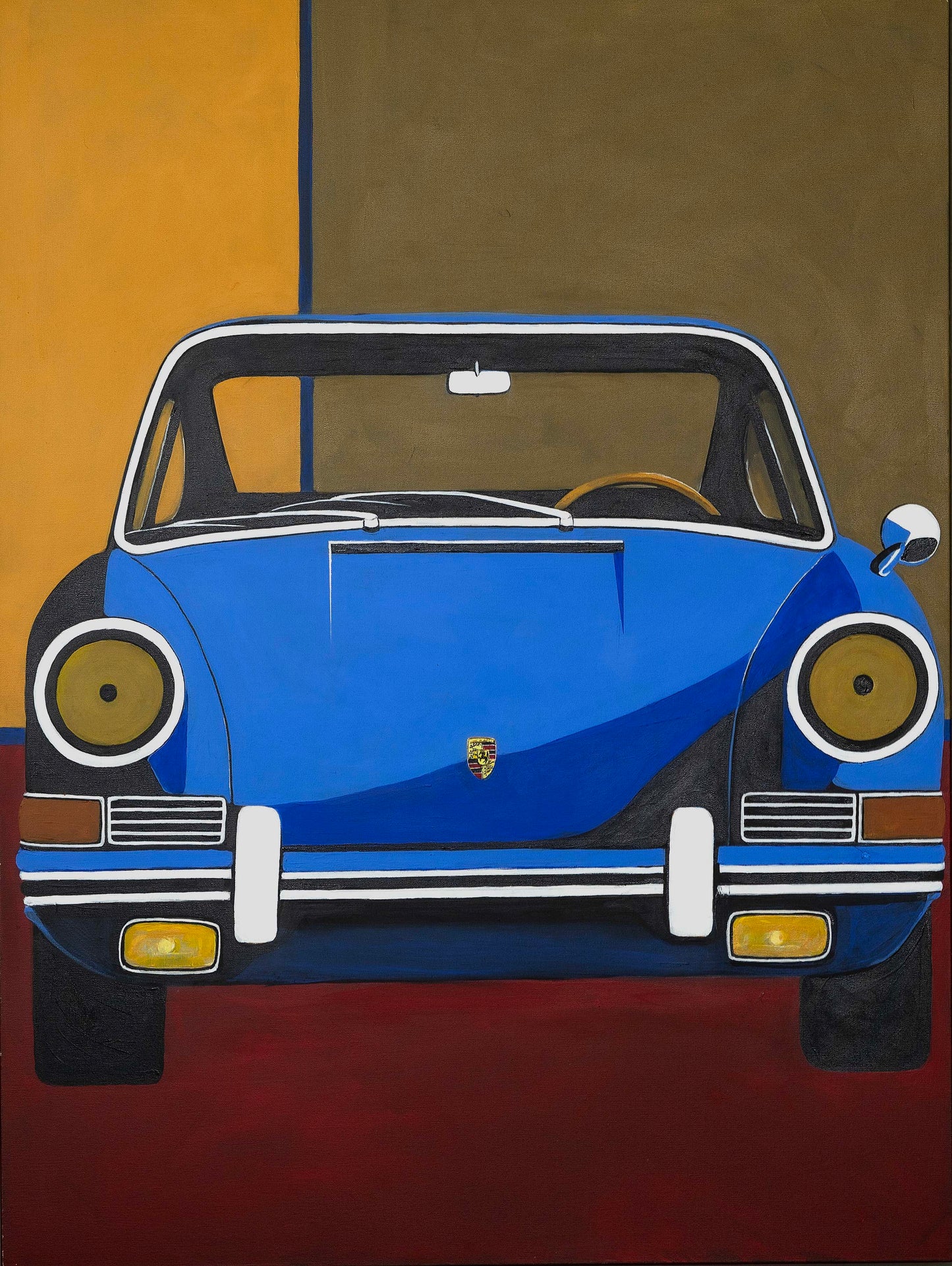 5X7 'Blue Car' Porsche 911 Card