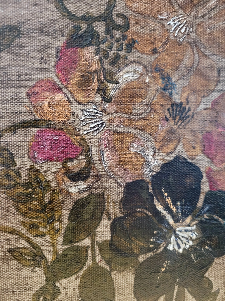 Vintage Tapestry Inspired Painting on Canvas