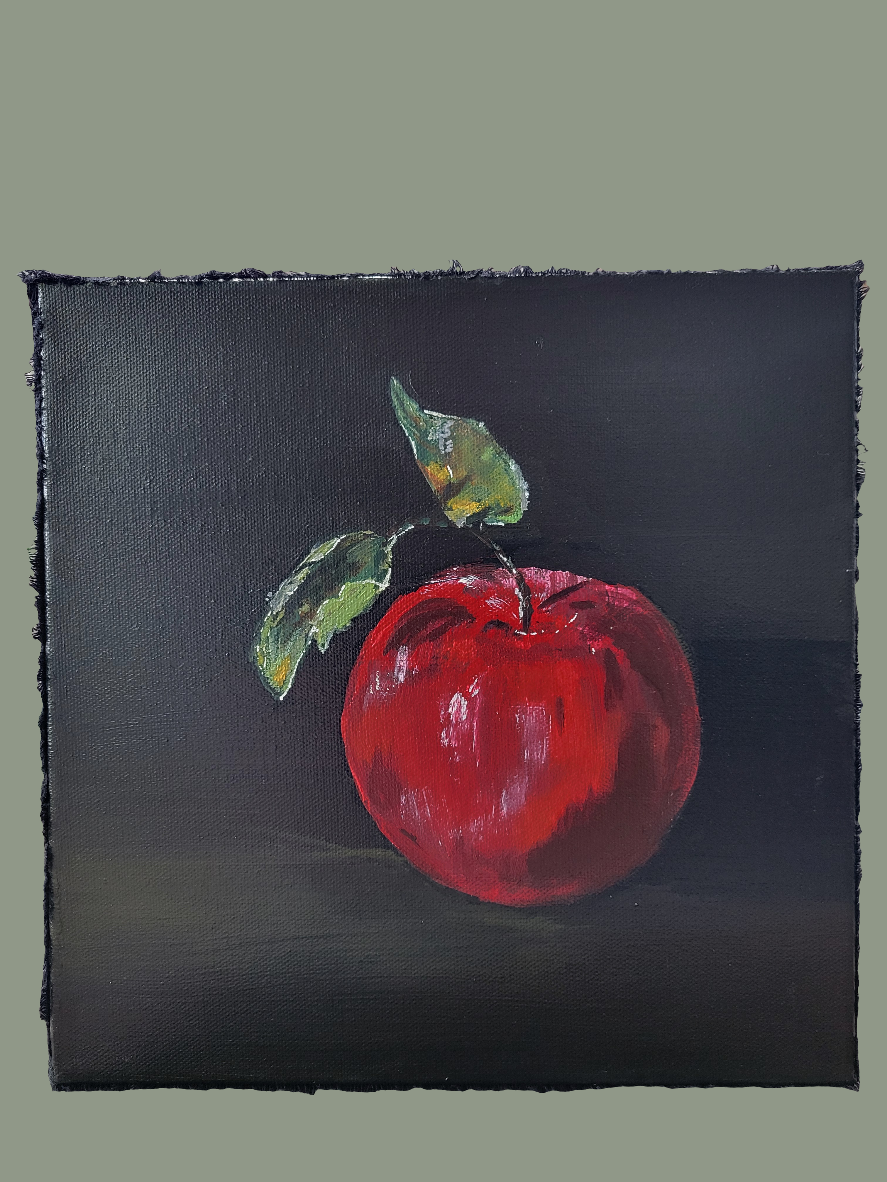 Square hand-painted canvas