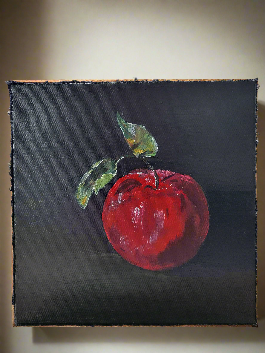 Square hand-painted canvas