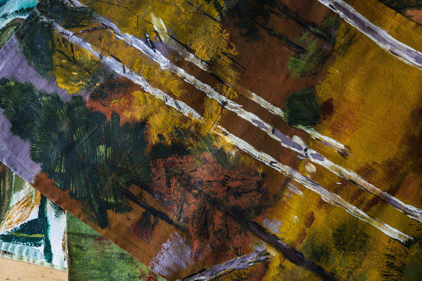 Hand-painted canvas cloth