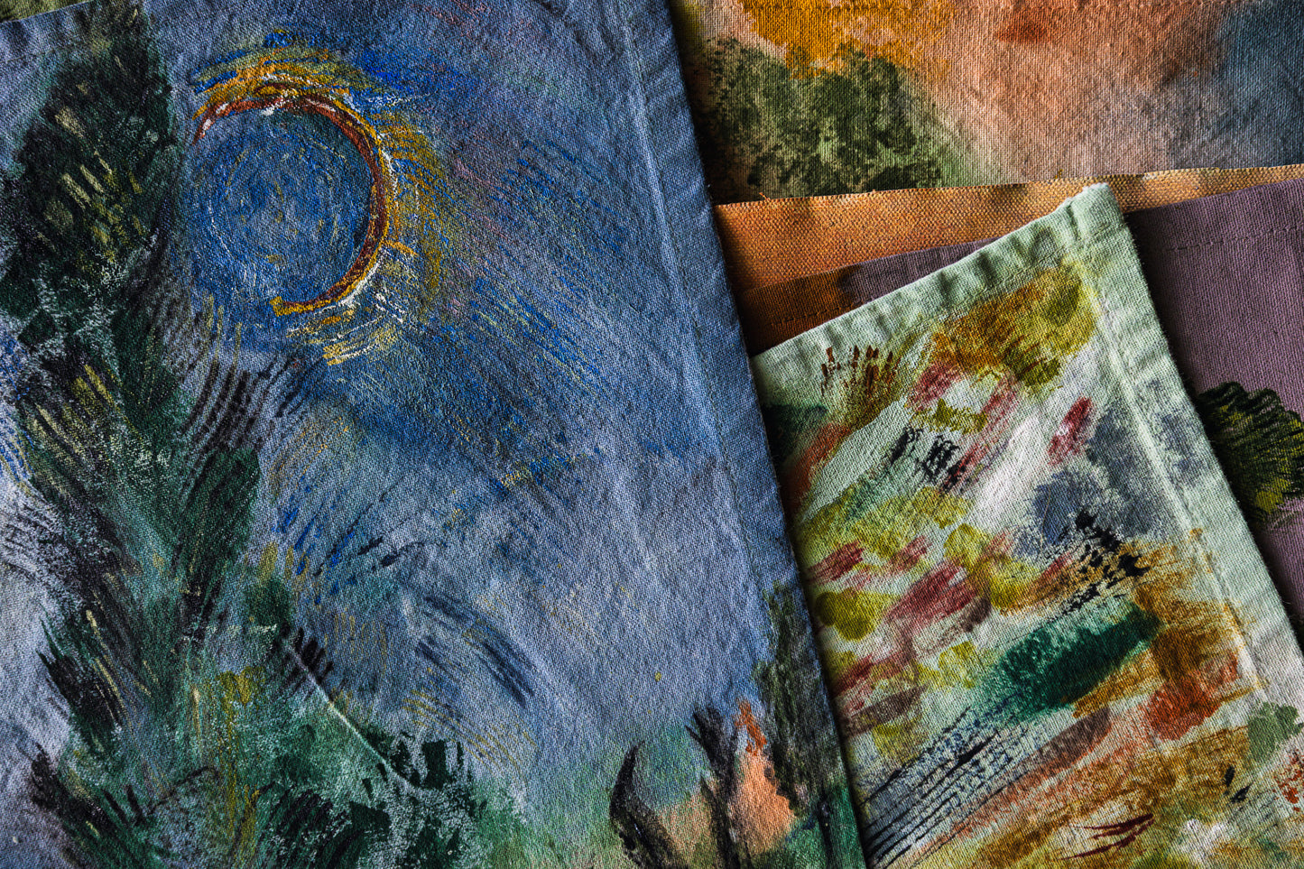 Hand-painted canvas cloth