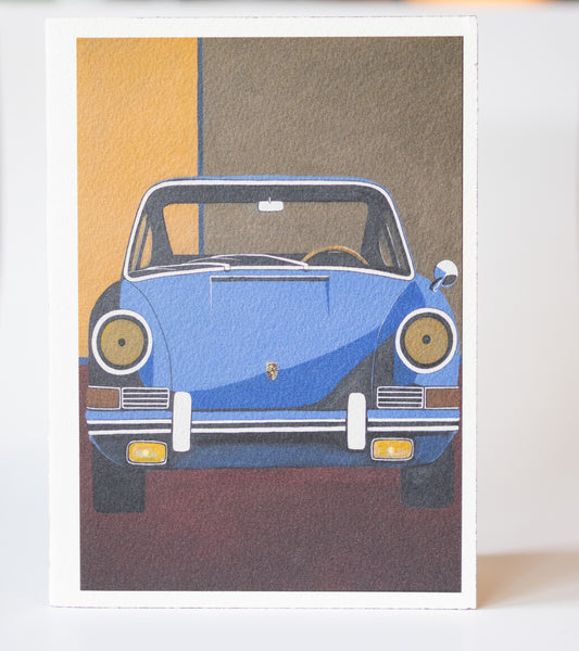 5X7 'Blue Car' Porsche 911 Card