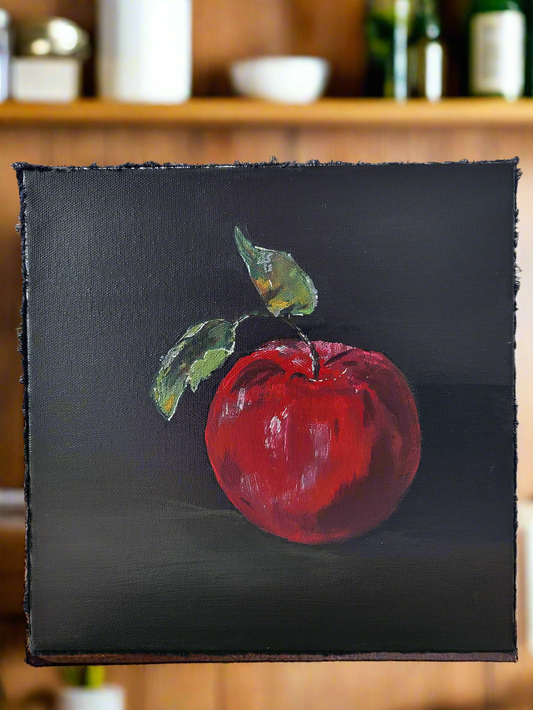 Square hand-painted canvas